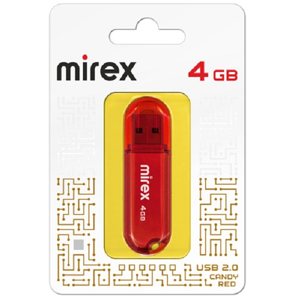 

Флешка MIREX 13600-FMUCAR04 4 GB red