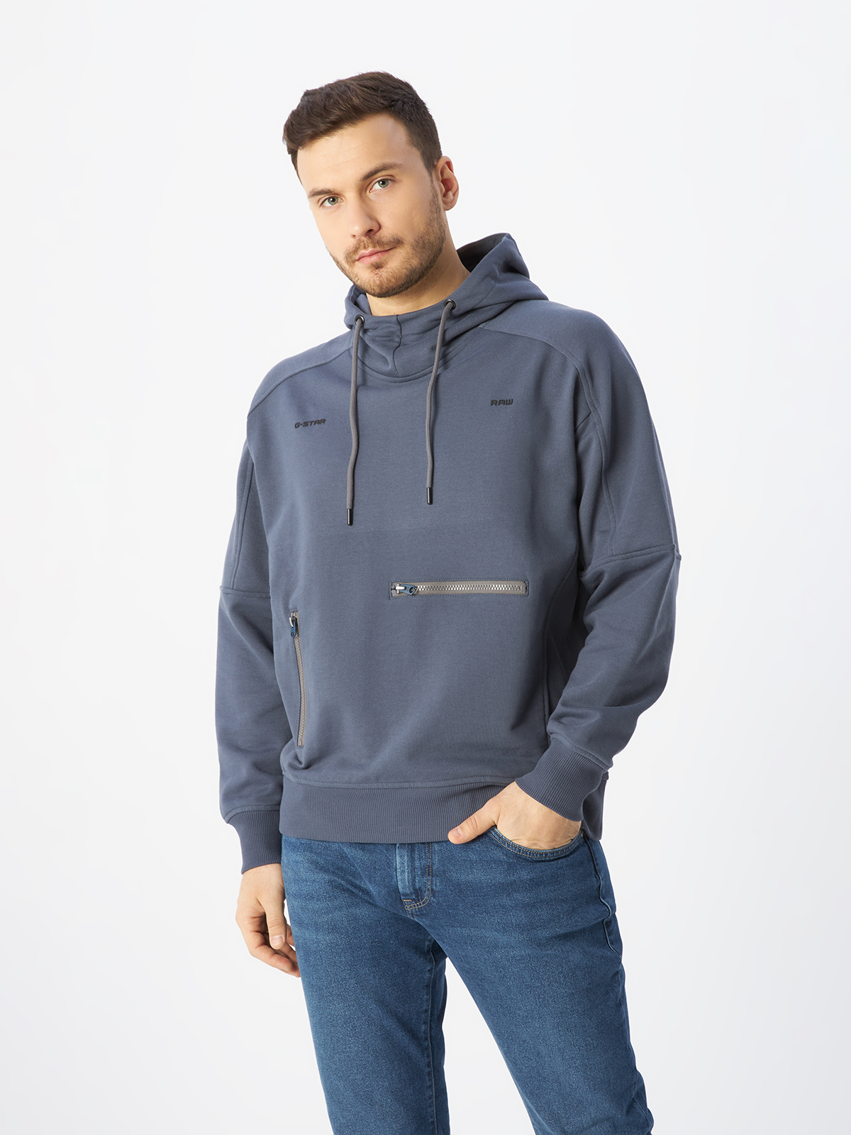 Худи мужское G-Star Raw D22020-A613-863 синее 2XL 4824₽