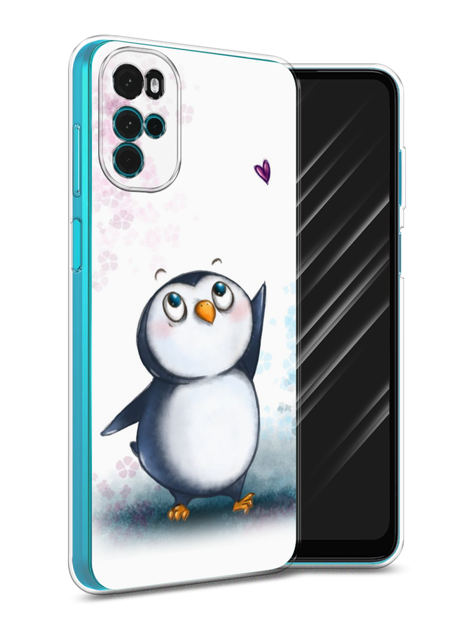 

Чехол Awog на Motorola Moto G22 "Пингвин и сердечко", Разноцветный, 243150-1