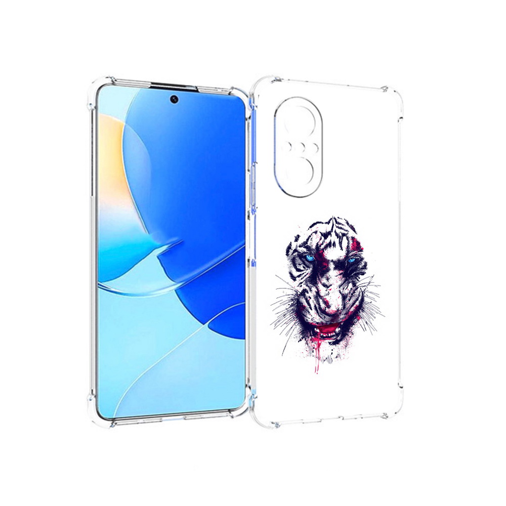 

Чехол MyPads Tocco для Huawei Nova 9 SE безумный тигр, Прозрачный, Tocco