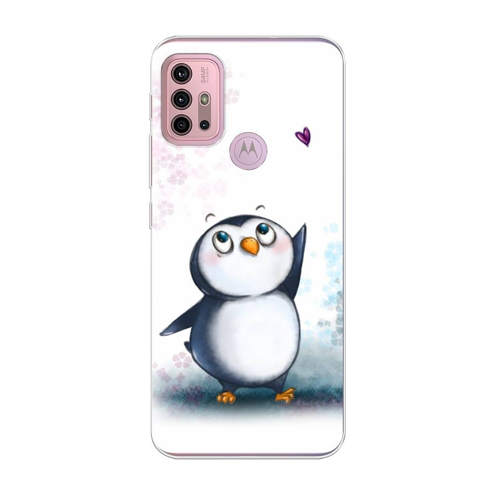 

Чехол Awog на Lenovo K13 Note/Motorola Moto G10/G20/G30 "Пингвин и сердечко", Разноцветный, 242350-1