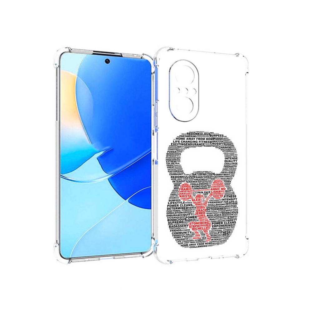 

Чехол MyPads Tocco для Huawei Nova 9 SE бодибилдинг гиря из слов, Прозрачный, Tocco