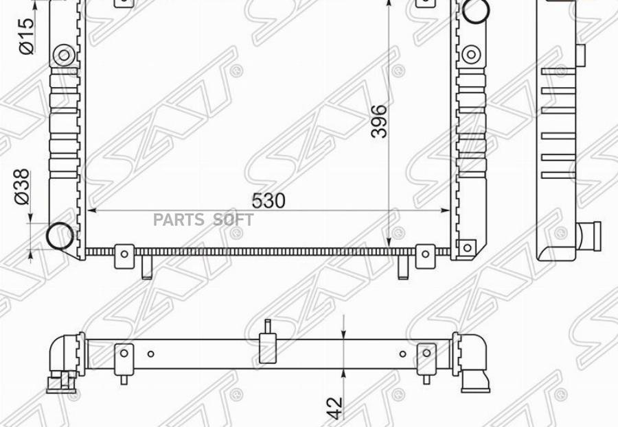 

Радиатор Газ Баргузин 96- / Валдай 96- / Газель 96- / Соболь 96- Sat GZ0002