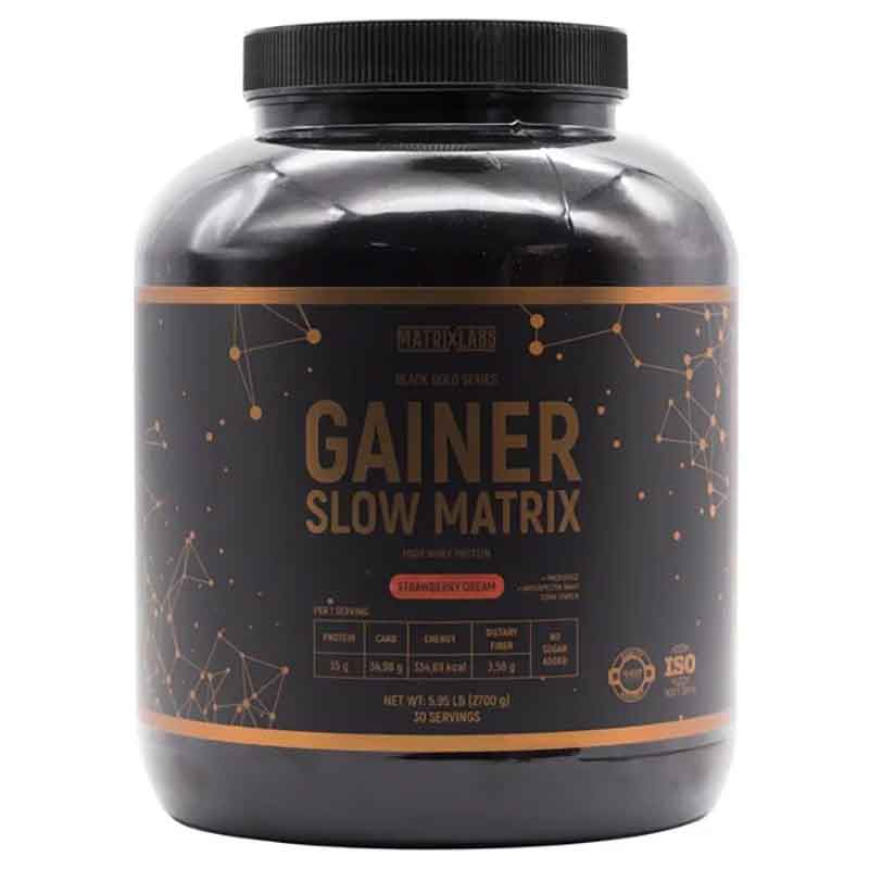 Гейнер Matrix Labs Slow Matrix Gainer со вкусом клубники 2700г