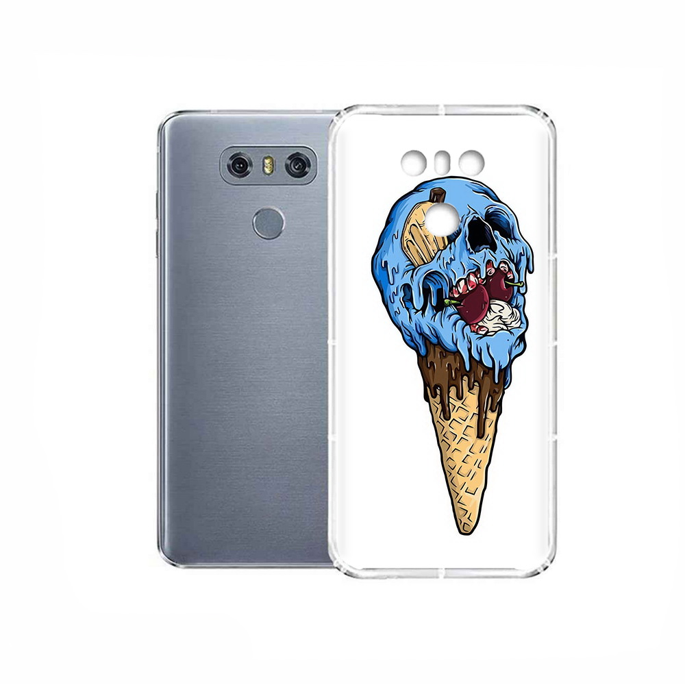 

Чехол MyPads Tocco для LG G6 мороженное череп, Прозрачный, Tocco