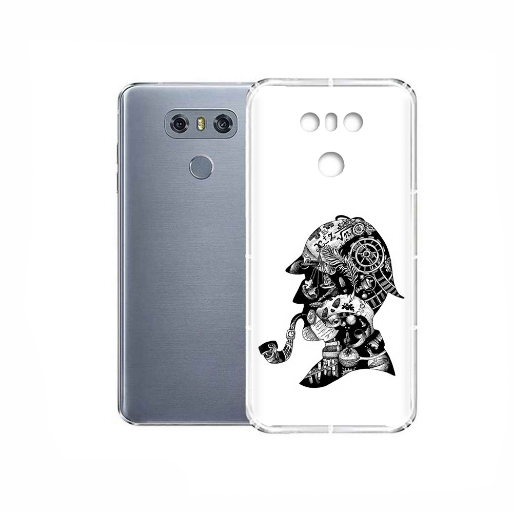 

Чехол MyPads Tocco для LG G6 мужчина с трубкой абстракция, Прозрачный, Tocco