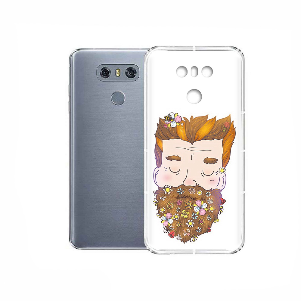 

Чехол MyPads Tocco для LG G6 мужчина с цветами в бороде, Прозрачный, Tocco