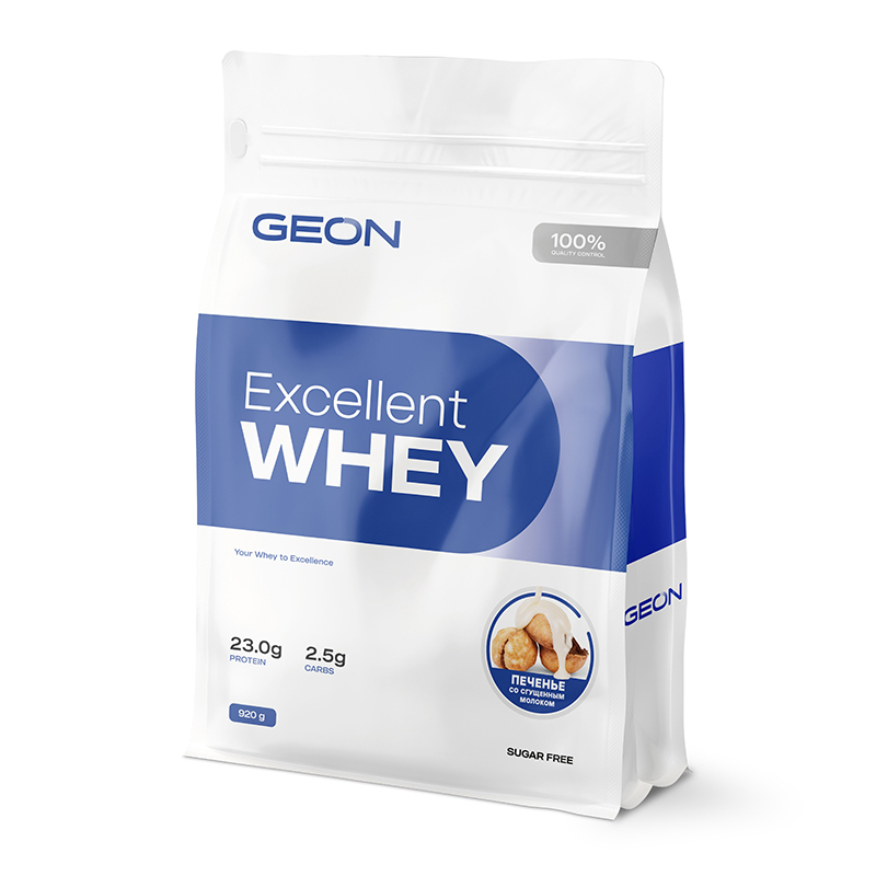 Протеин GEON EXCELLENT WHEY Печенье со сгущенным молоком, 77% белка (920г)