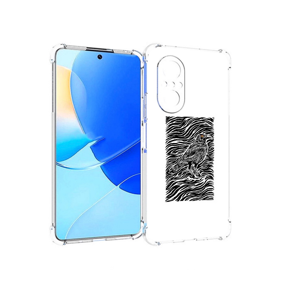 

Чехол MyPads Tocco для Huawei Nova 9 SE ворон в абстракции, Прозрачный, Tocco