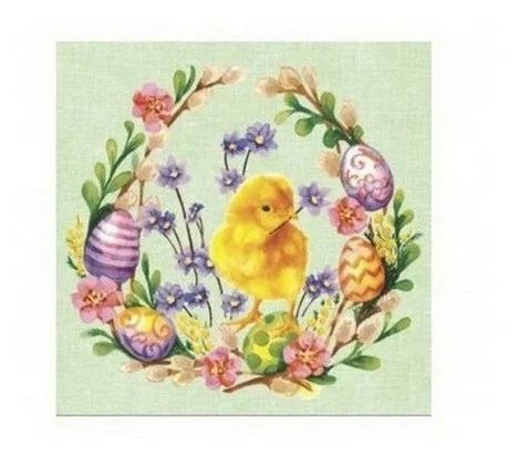 

Салфетки бумажные Art Bouquet Пасхальный сюрприз 33 х 33 см 20 шт, Разноцветный, пасха