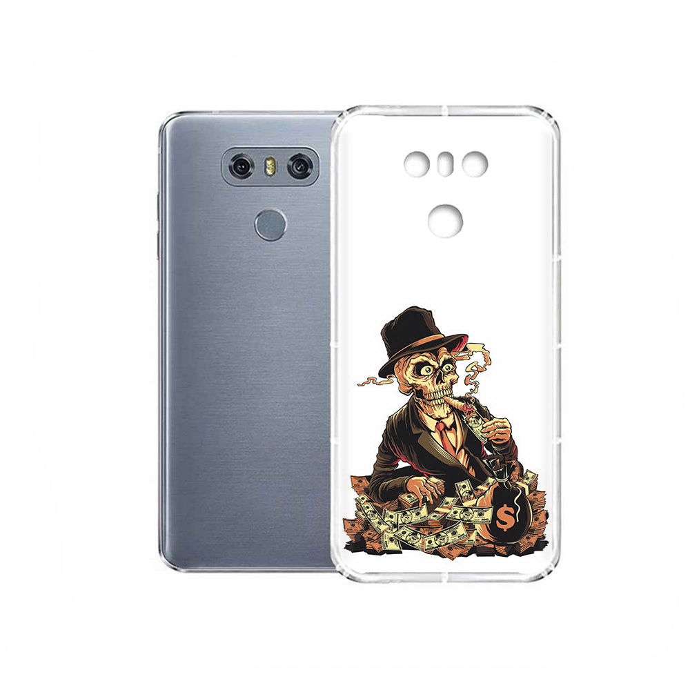 

Чехол MyPads Tocco для LG G6 нарисованный череп с сигаретой, Прозрачный, Tocco