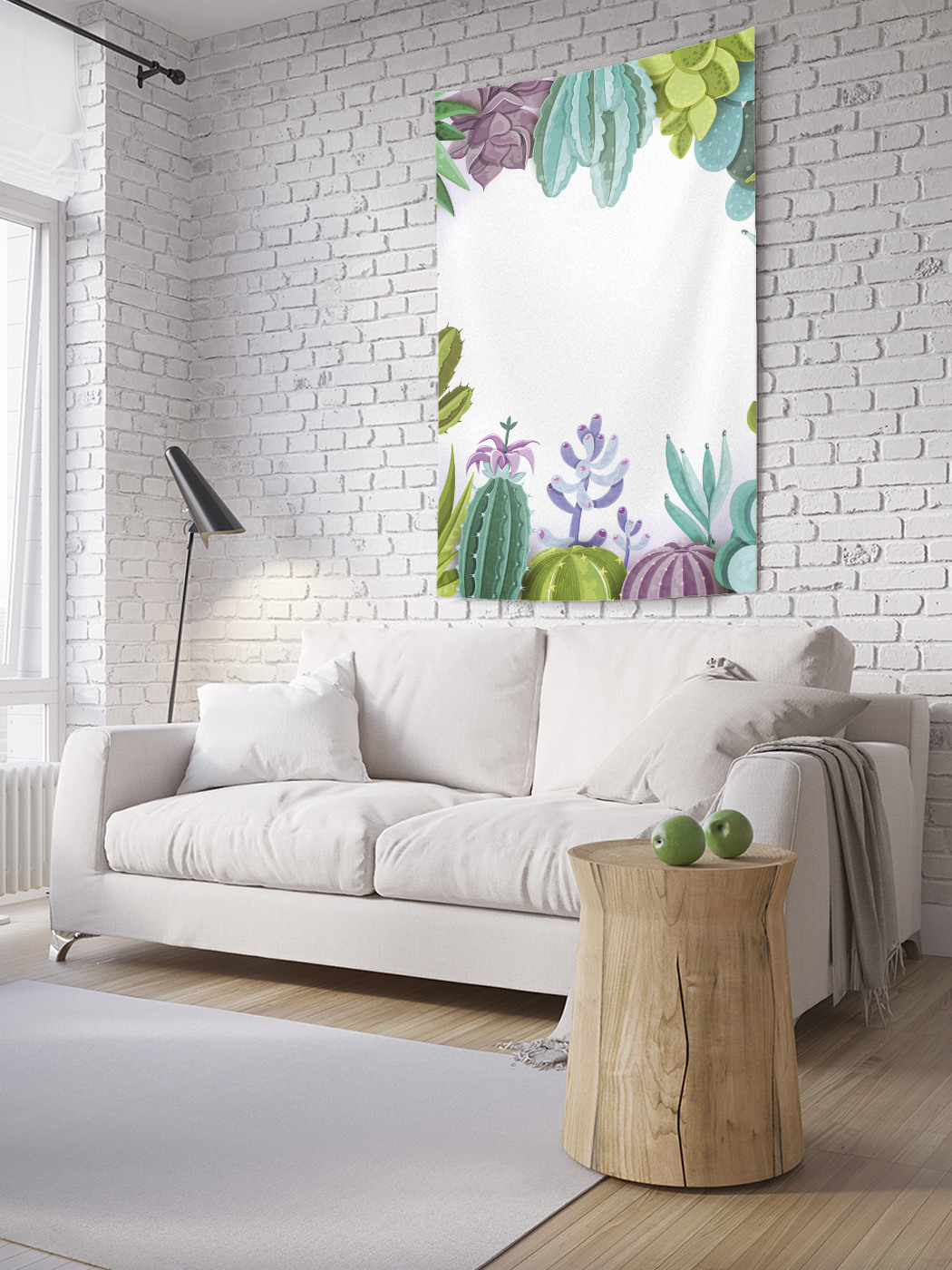 

Вертикальное фотопанно на стену JoyArty Рамка из кактусов 150x200 см, Рамка из кактусов