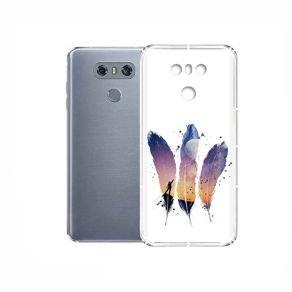 

Чехол MyPads Tocco для LG G6 небесные перья, Прозрачный, Tocco