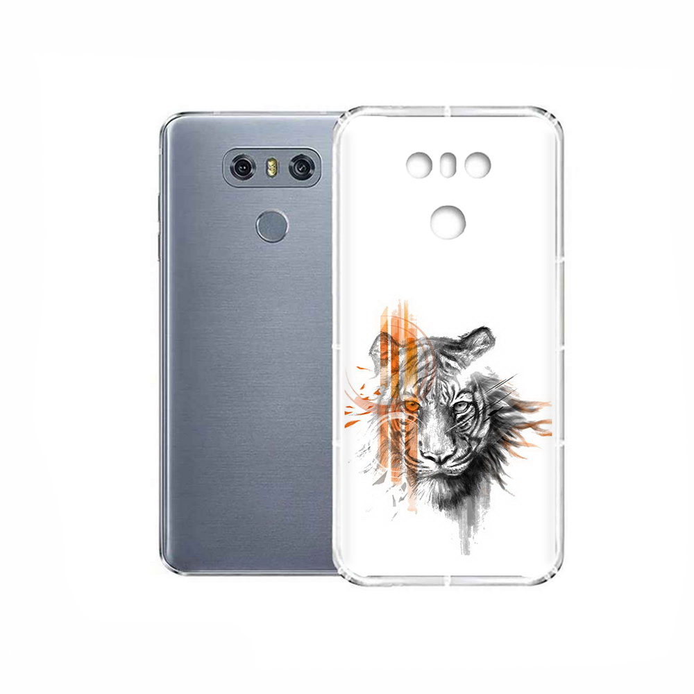 

Чехол MyPads Tocco для LG G6 огненный тигр, Прозрачный, Tocco
