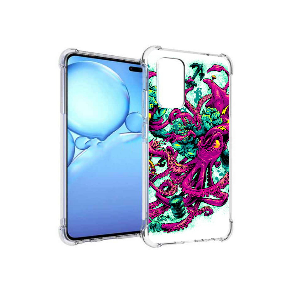 

Чехол MyPads Tocco для Vivo V19 фиолетовый кракен (PT147328.392.657), Прозрачный, Tocco