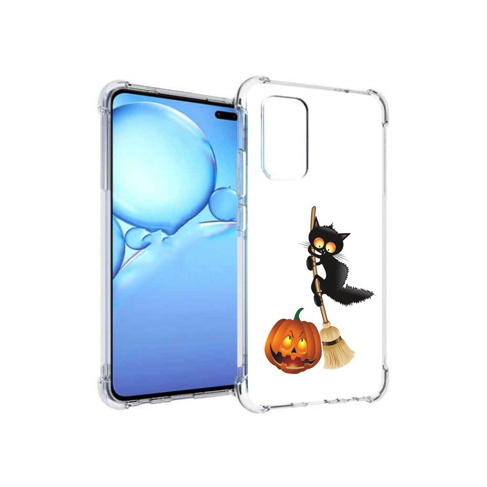 

Чехол MyPads Tocco для Vivo V19 хэлуинский котик (PT147328.392.667), Прозрачный, Tocco