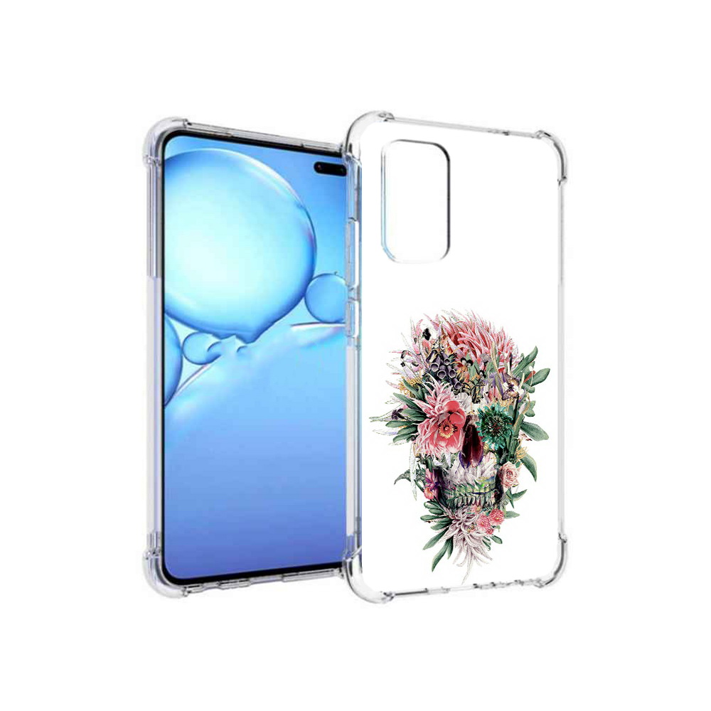 

Чехол MyPads Tocco для Vivo V19 череп из цветов (PT147328.392.677), Прозрачный, Tocco
