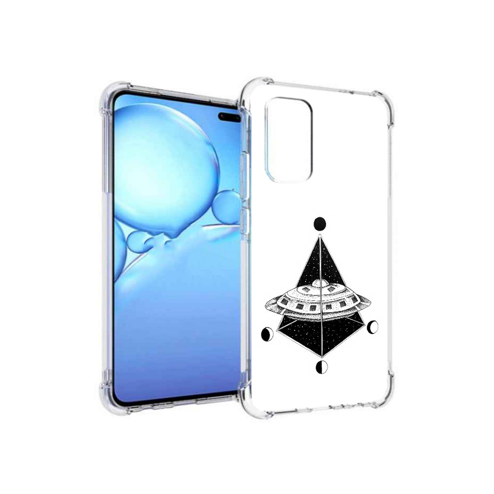 

Чехол MyPads Tocco для Vivo V19 черно белая летающая тарелка (PT147328.392.679), Прозрачный, Tocco