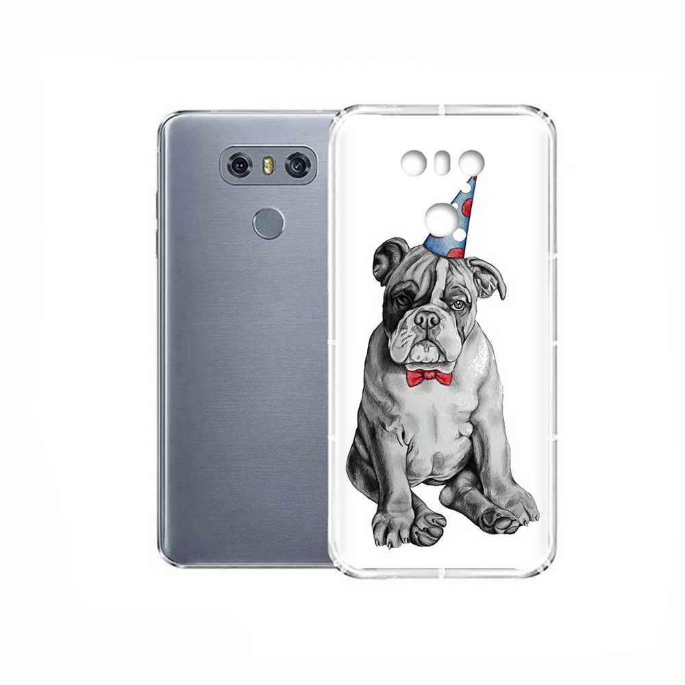 

Чехол MyPads Tocco для LG G6 праздничный щенок, Прозрачный, Tocco