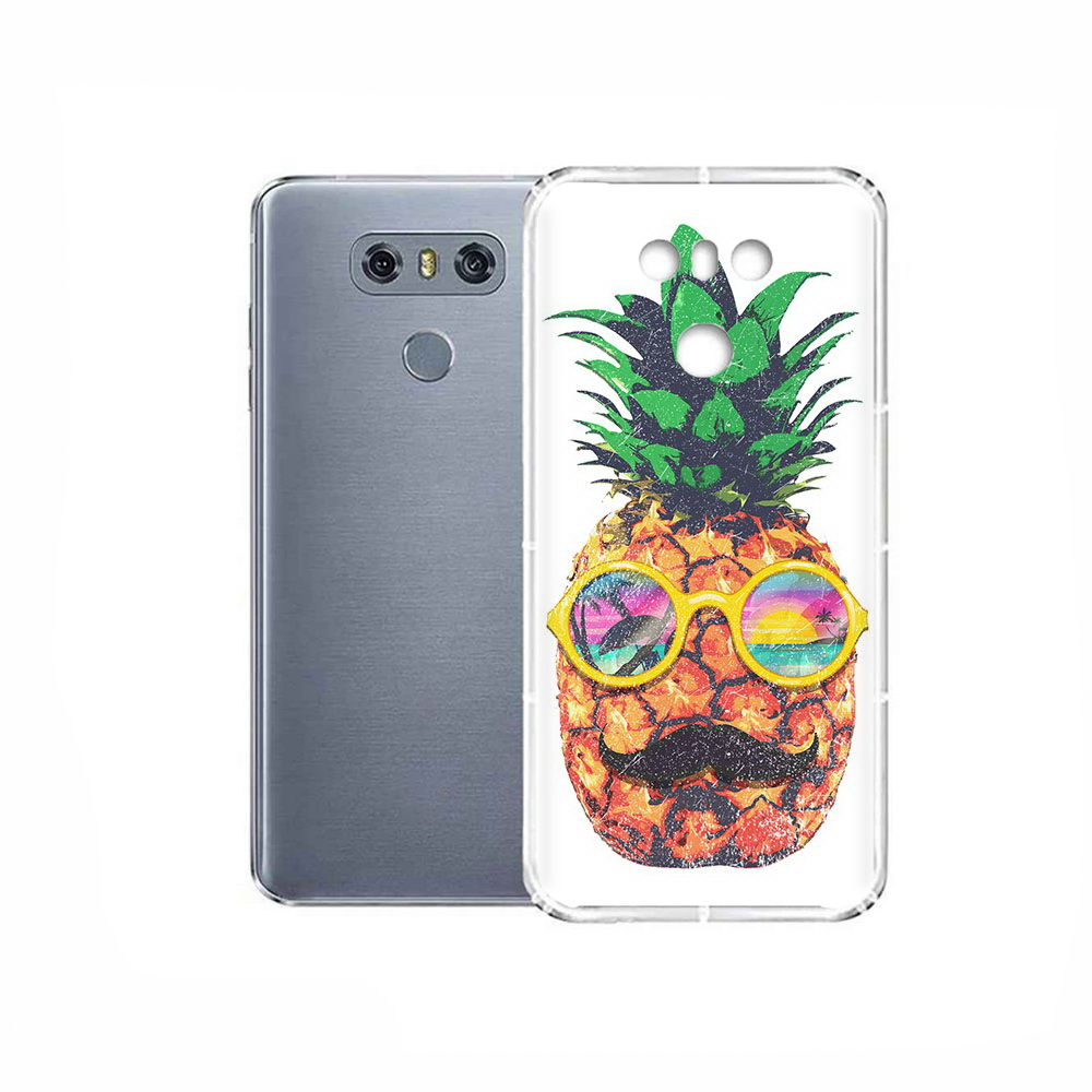 

Чехол MyPads Tocco для LG G6 прикольный ананас с лицом, Прозрачный, Tocco