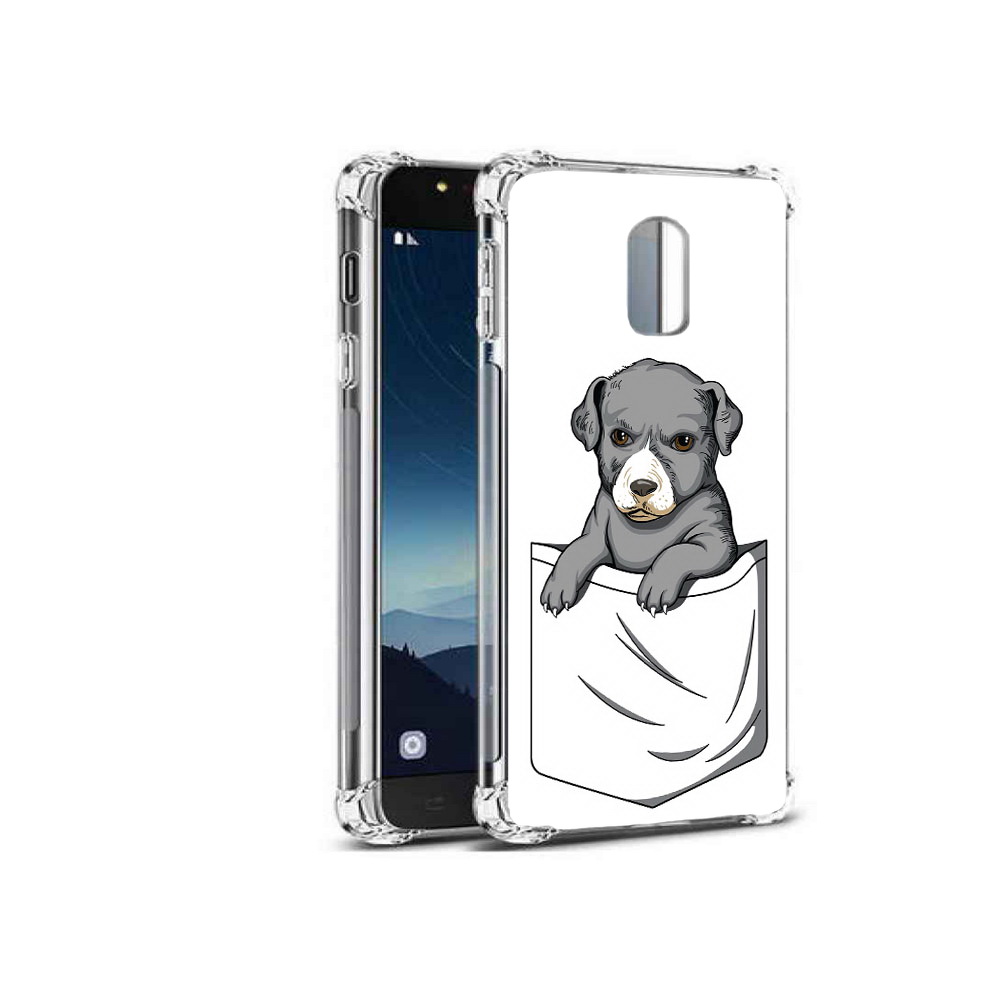 

Чехол MyPads Tocco для Samsung Galaxy C8 собачка в кармане (PT96288.518.611), Прозрачный, Tocco