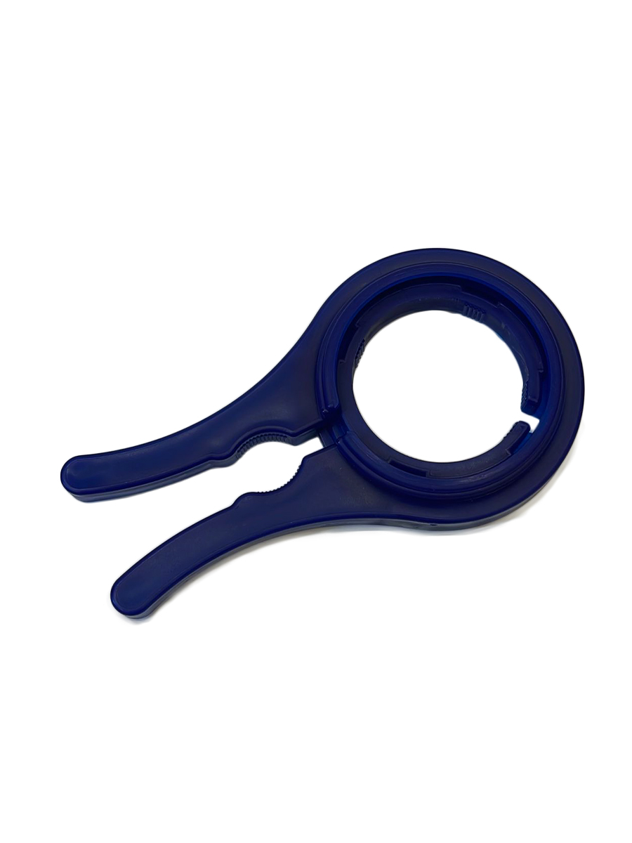 Ключ-открывашка URM из пластика для банок с винтовой крышкой D 65 - 112 мм, синяя