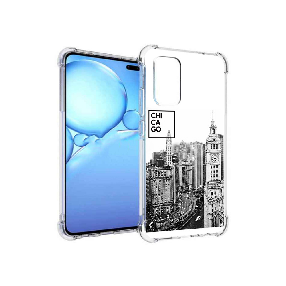 

Чехол MyPads Tocco для Vivo V19 черно белый чикаго (PT147328.392.689), Прозрачный, Tocco