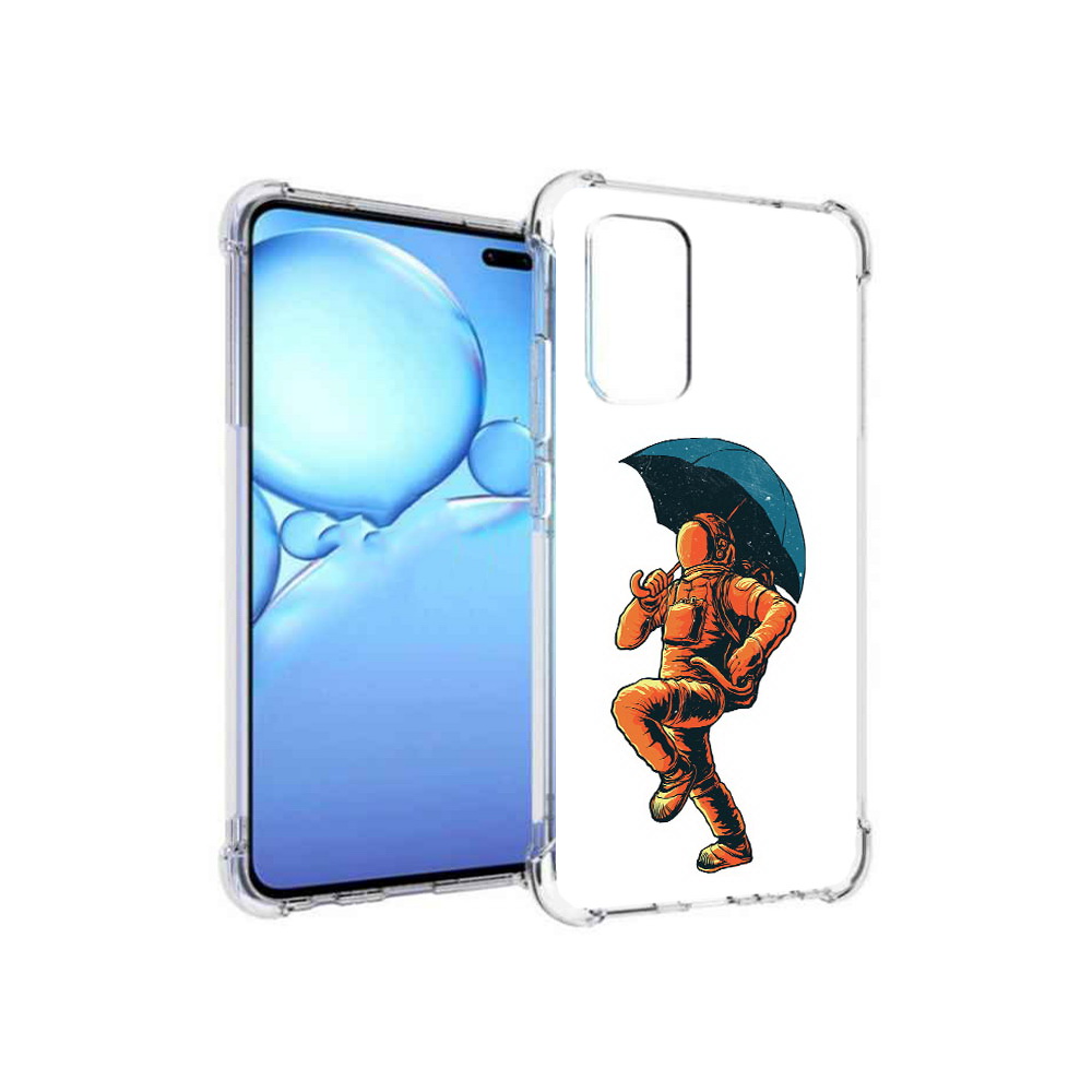 

Чехол MyPads Tocco для Vivo V19 шагающий космонавт с зонтом (PT147328.392.695), Прозрачный, Tocco