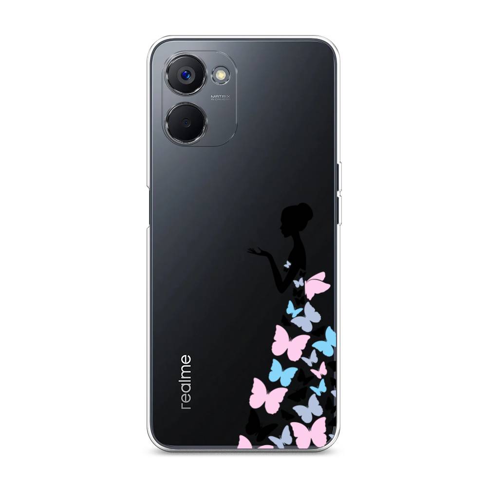 

Чехол Awog на Realme V20 "Платье из бабочек", Белый;розовый, 2512950-1