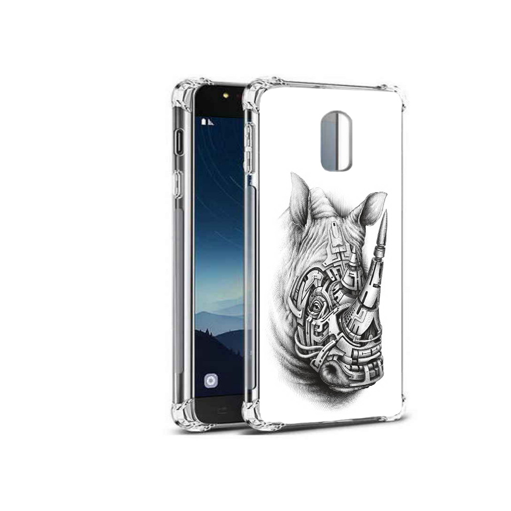 

Чехол MyPads Tocco для Samsung Galaxy C8 стальной носорог (PT96288.518.620), Прозрачный, Tocco