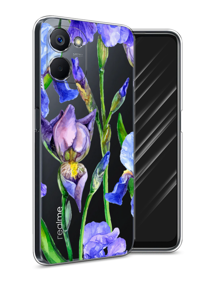 

Чехол Awog на Realme V20 "Синие ирисы", Фиолетовый;голубой;зеленый, 2512950-8