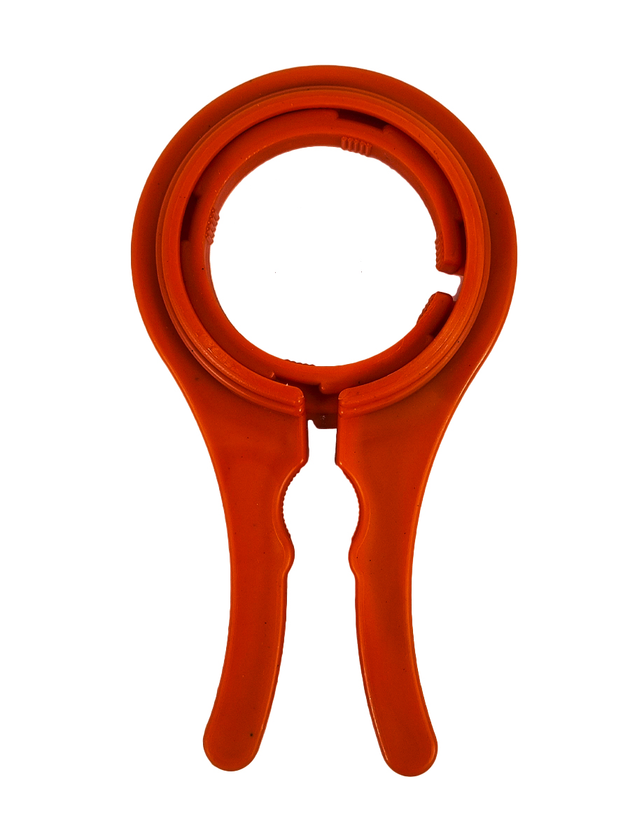 Ключ-открывашка URM из пластика для банок с винтовой крышкой D 65 - 112 мм, оранжевая