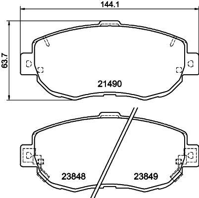 

Колодки дисковые передние Lexus IS 200/300 2.0/3.0 99> NP1073