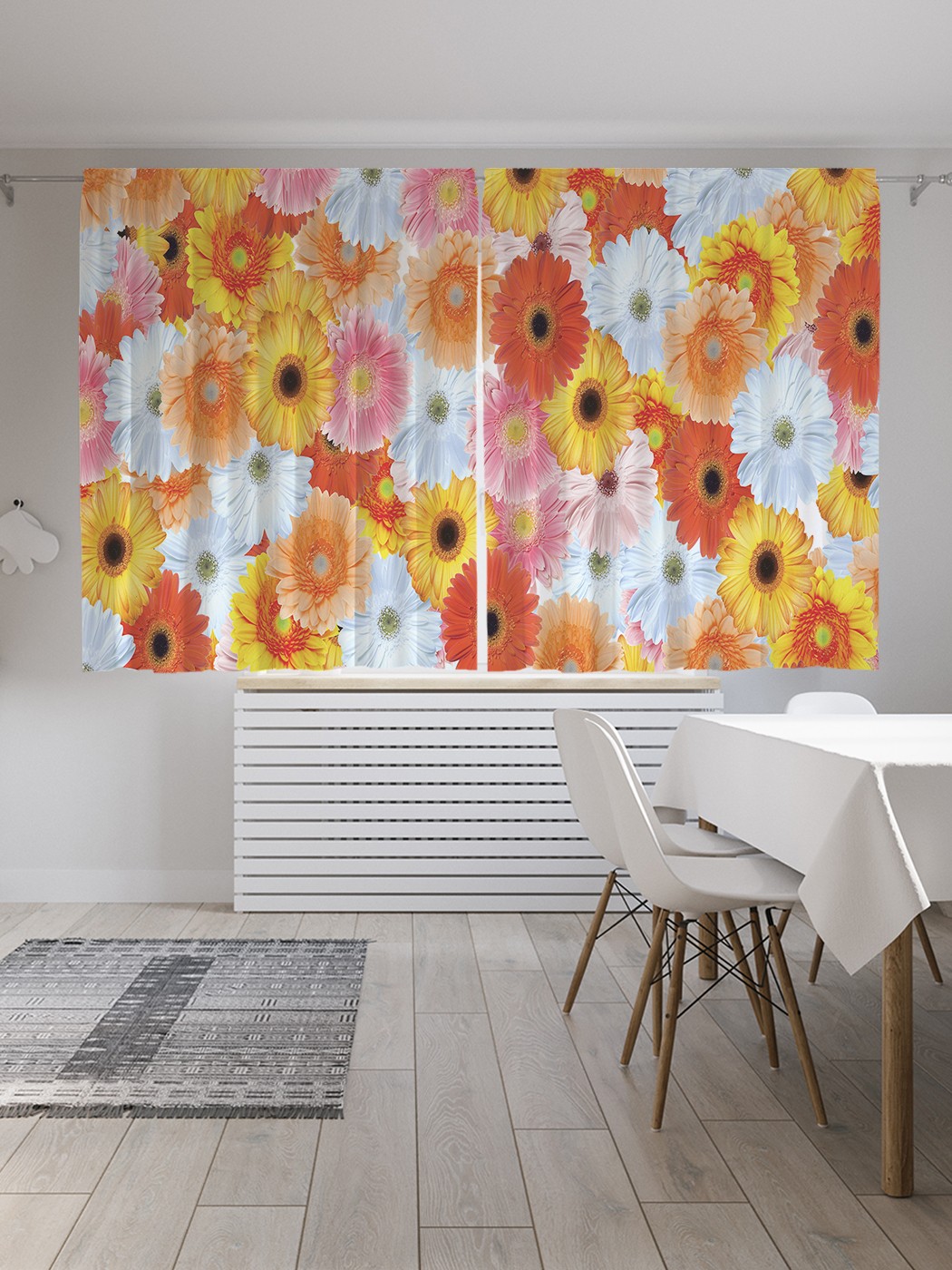 

Классические шторы JoyArty "Натуральные герберы", серия Oxford DeLux, 2 полотна 145x180 см, Натуральные герберы