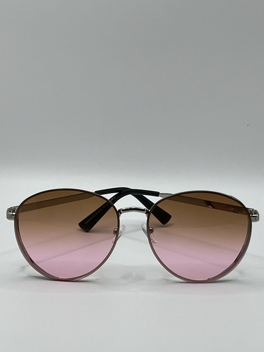 Солнцезащитные очки женские SunGold Капля-1, коричневые/розовые