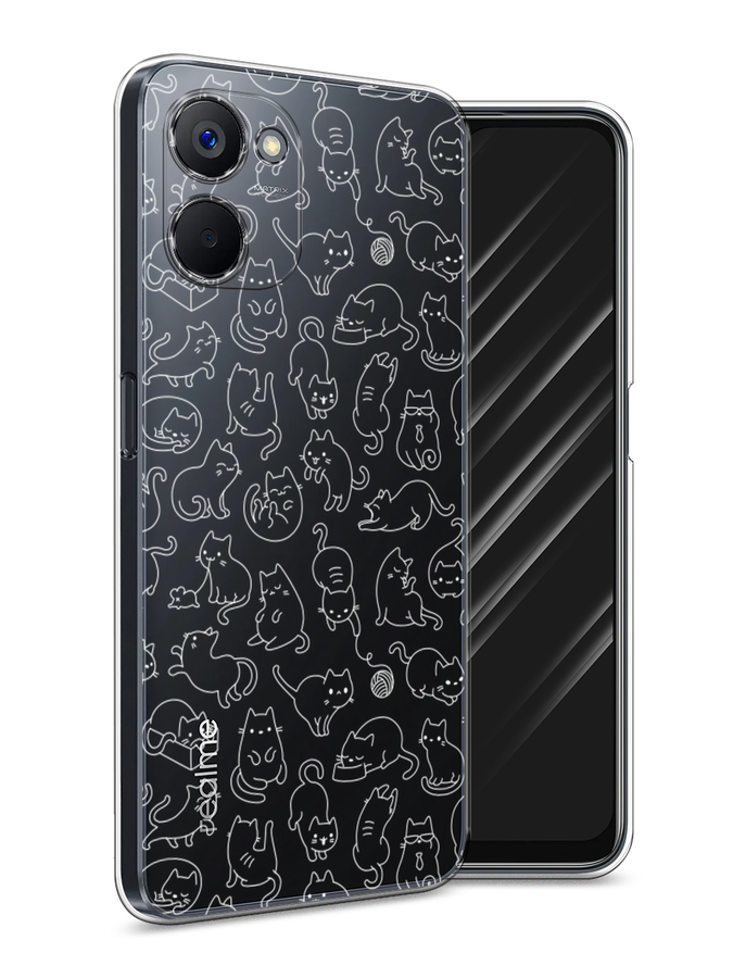 

Чехол Awog на Realme V20 "Шкодливые котики", Прозрачный;бежевый, 2512950-2