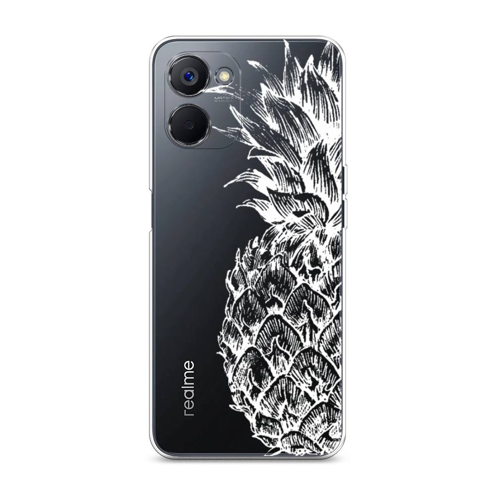 

Чехол Awog на Realme V20 "Ананас графика белая", Белый, 2512950-10