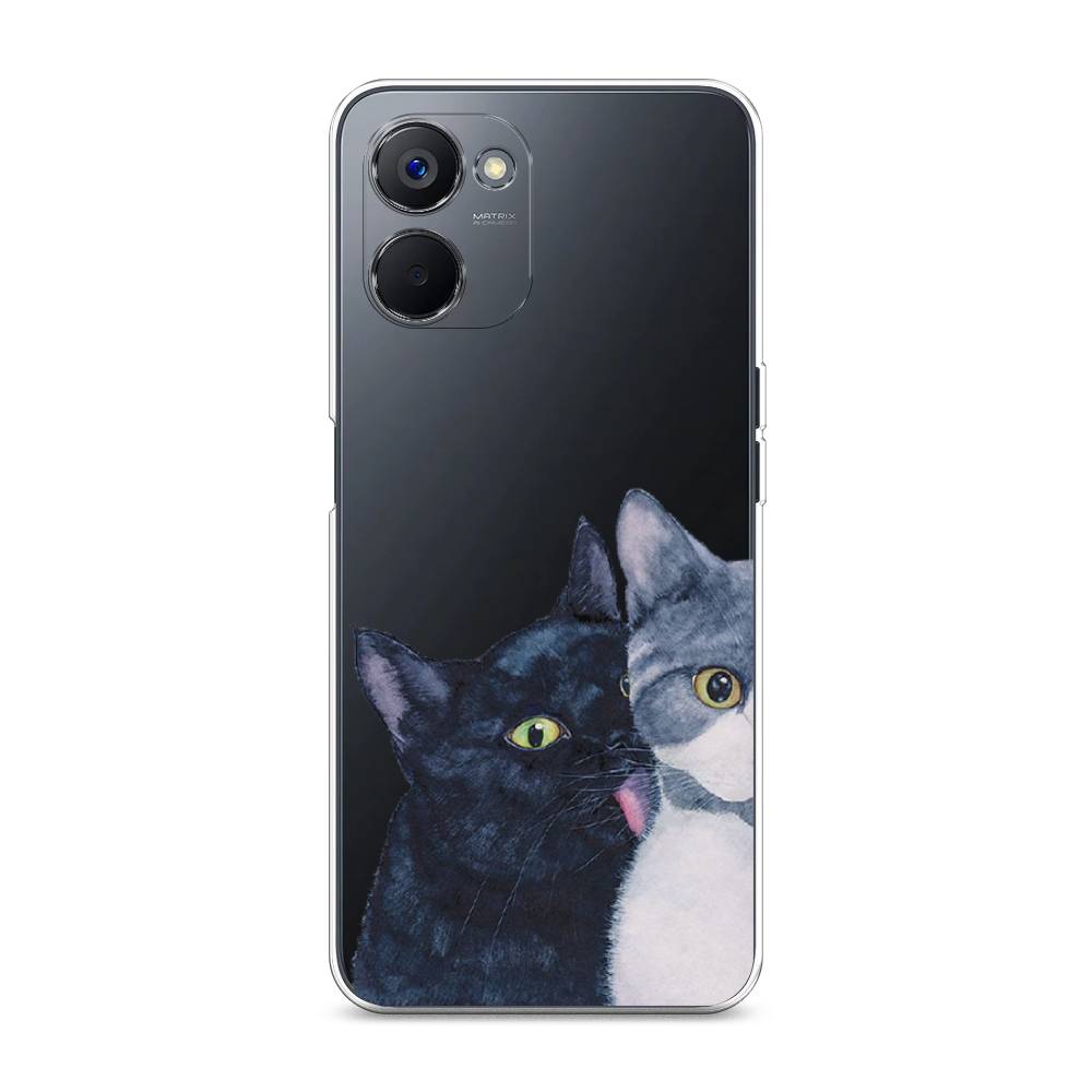 

Чехол Awog на Realme V20 "Кошачья любовь", Синий, 2512950-1