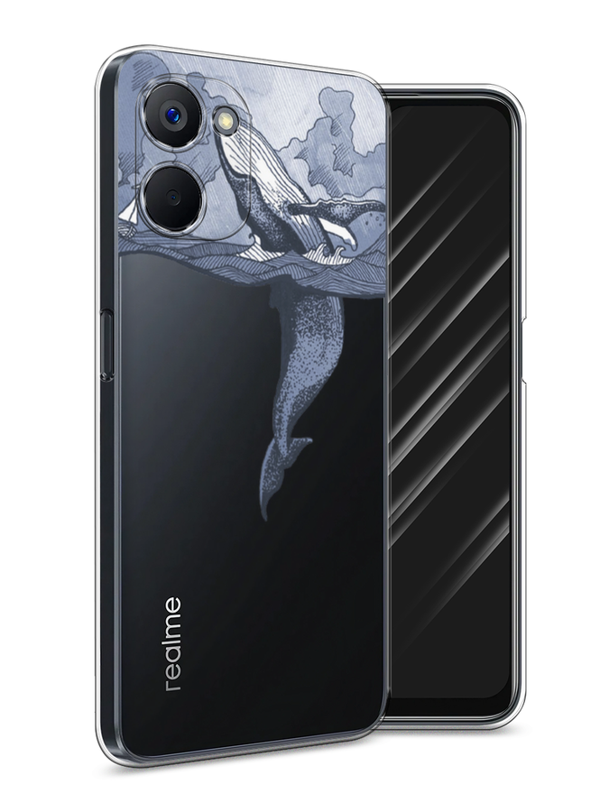 

Чехол Awog на Realme V20 "Два измерения", Голубой;черный;прозрачный, 2512950-7