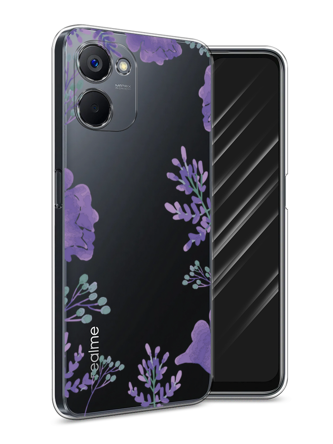 

Чехол Awog на Realme V20 "Сиреневая цветочная рамка", Прозрачный;фиолетовый, 2512950-8
