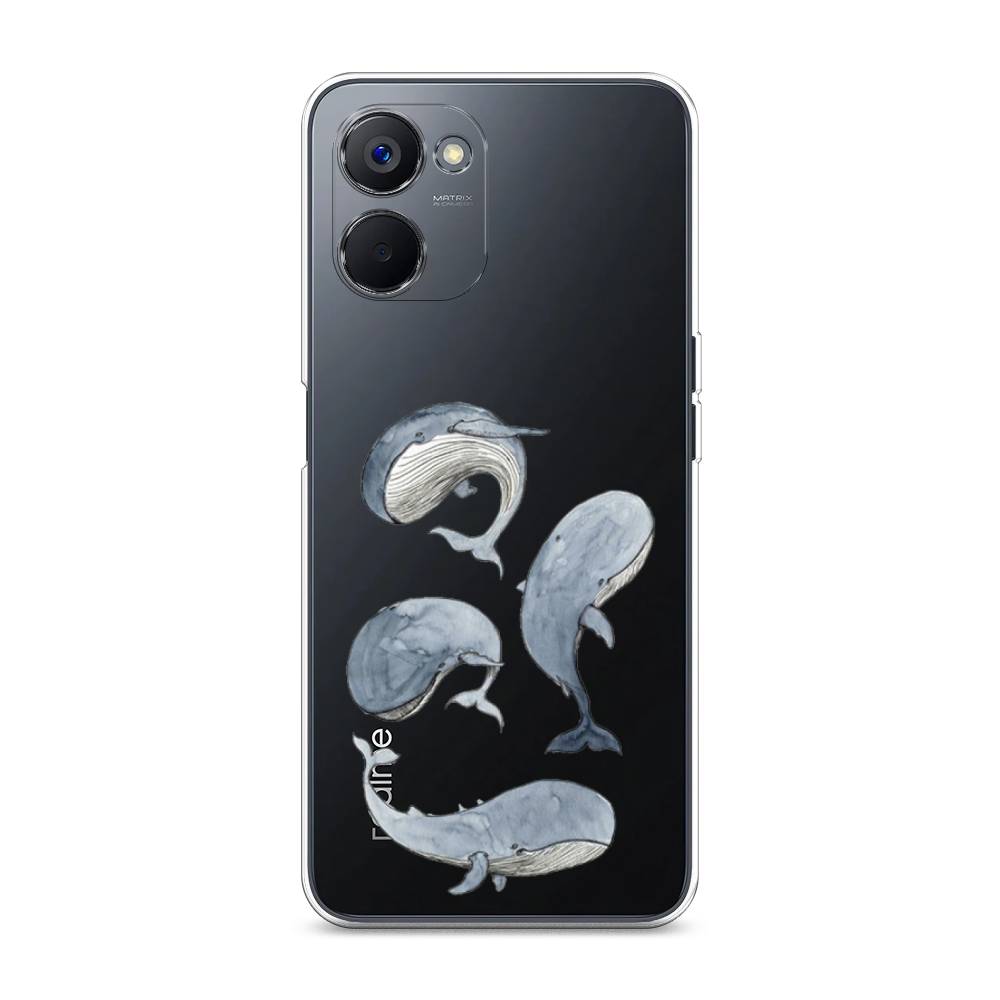 

Чехол Awog на Realme V20 "Киты", Голубой;белый;прозрачный, 2512950-1