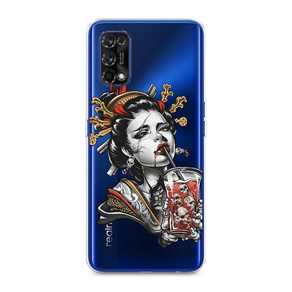 

Чехол на Realme 7 Pro "Опасная гейша", Красный;черный;серый, 254050-4