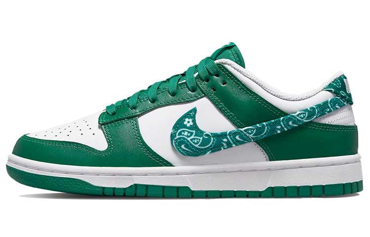 

Кеды унисекс Nike Dunk Low ESS green paisley зеленые 36 EU, Зеленый, Dunk Low ESS green paisley