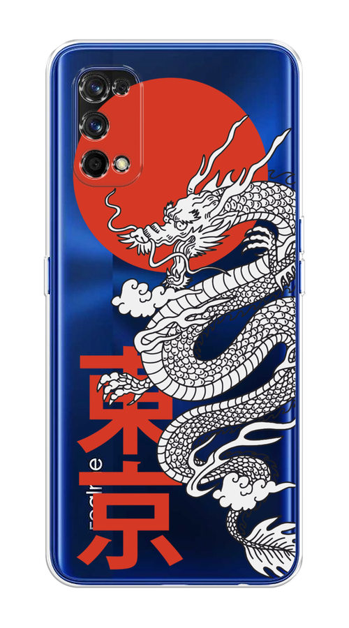 

Чехол на Realme 7 Pro "Китайский дракон", Черный;красный;белый, 254050-1