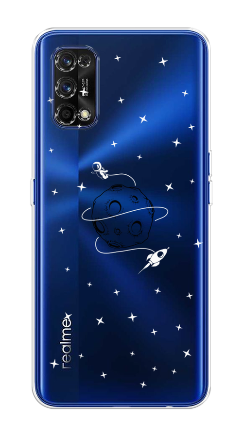 

Чехол на Realme 7 Pro "Полет вокруг луны", Белый;серый;черный, 254050-2