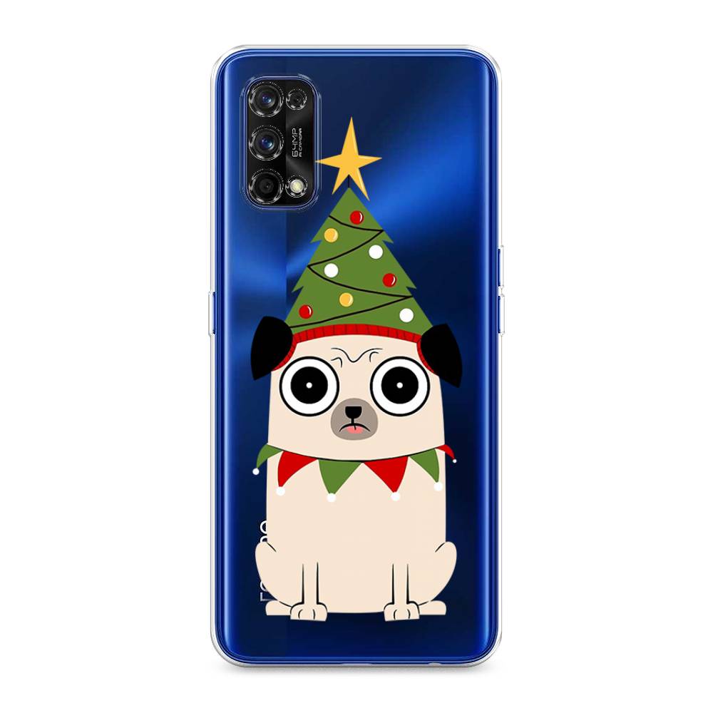 

Чехол на Realme 7 Pro "Собачка с ёлочкой", Бежевый;красный;зеленый, 254050-1