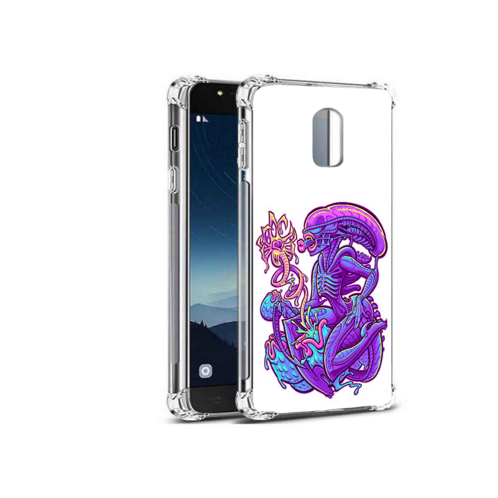 

Чехол MyPads Tocco для Samsung Galaxy C8 чужой фиолетовый цвет (PT96288.518.693), Прозрачный, Tocco