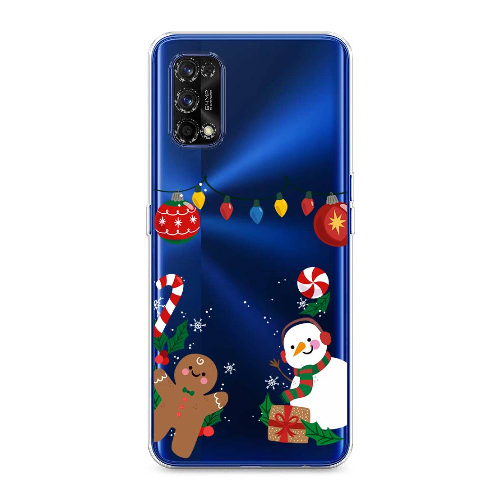 

Чехол на Realme 7 Pro "Новогоднее настроение", Коричневый;красный;зеленый, 254050-5