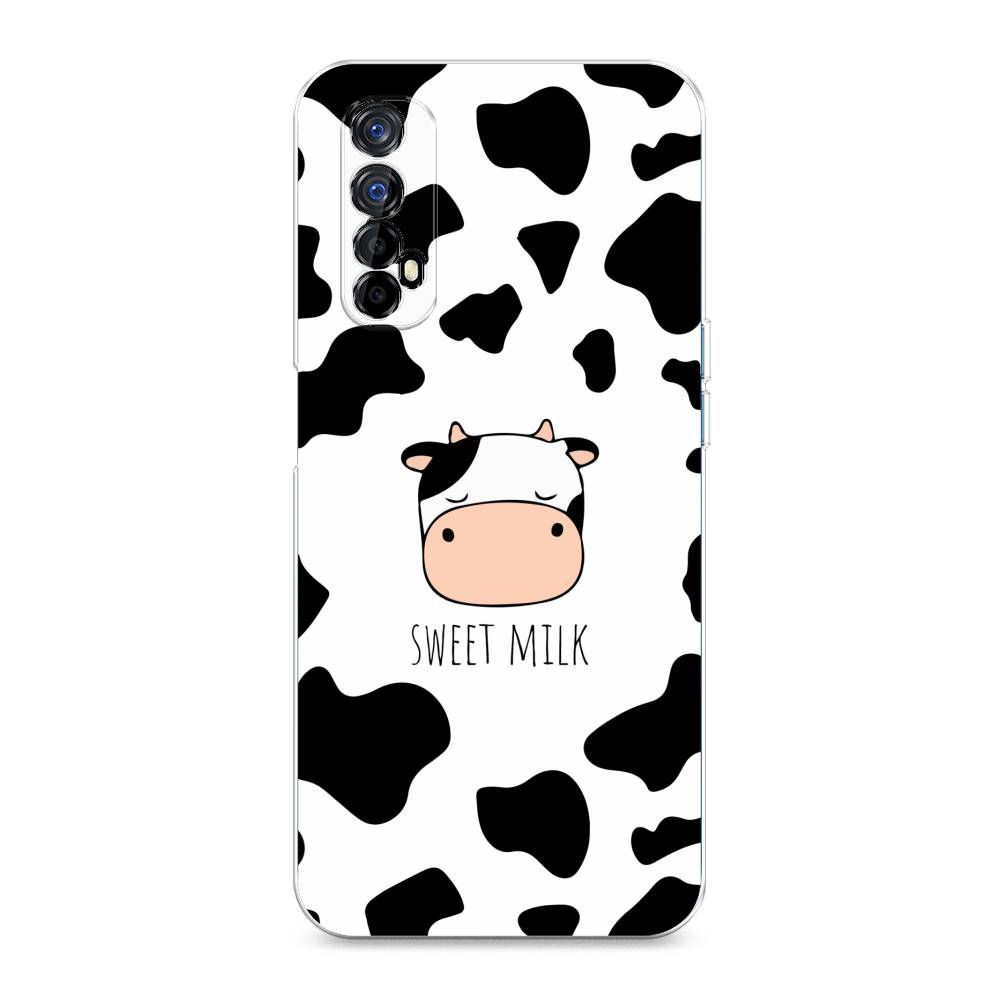 

Чехол на Oppo Realme 7 "Sweet milk", Розовый;белый;черный, 254150-1