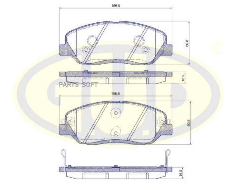 

Тормозные колодки G.U.D. передние дисковые GBP122602